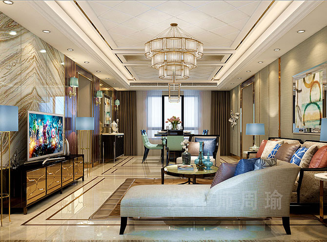 大鸡巴操女世纪江尚三室两厅168平装修设计效果欣赏